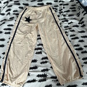 Airy lightweight pants with blue stripes and star at top!